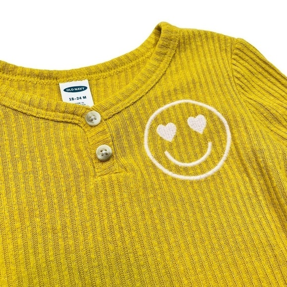 Old Navy Graphic Smiley Face Long Sleeve Tee - Picture 2 of 6
